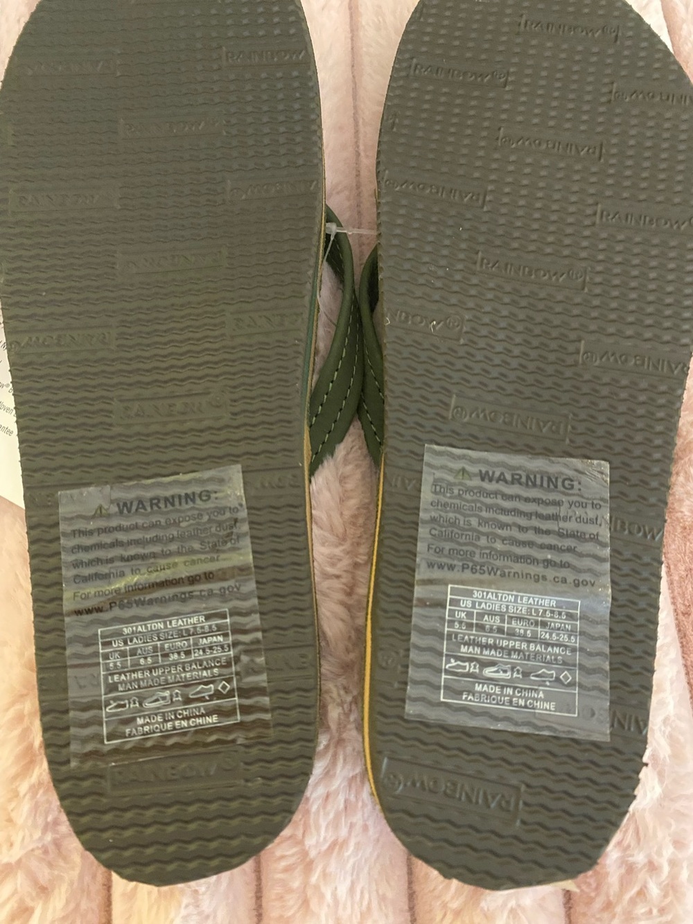 NWT | Rainbow Sandals | Limited Edition Forest Green Flip Flop | Large 7.5-8.5 - Picture 11 of 16